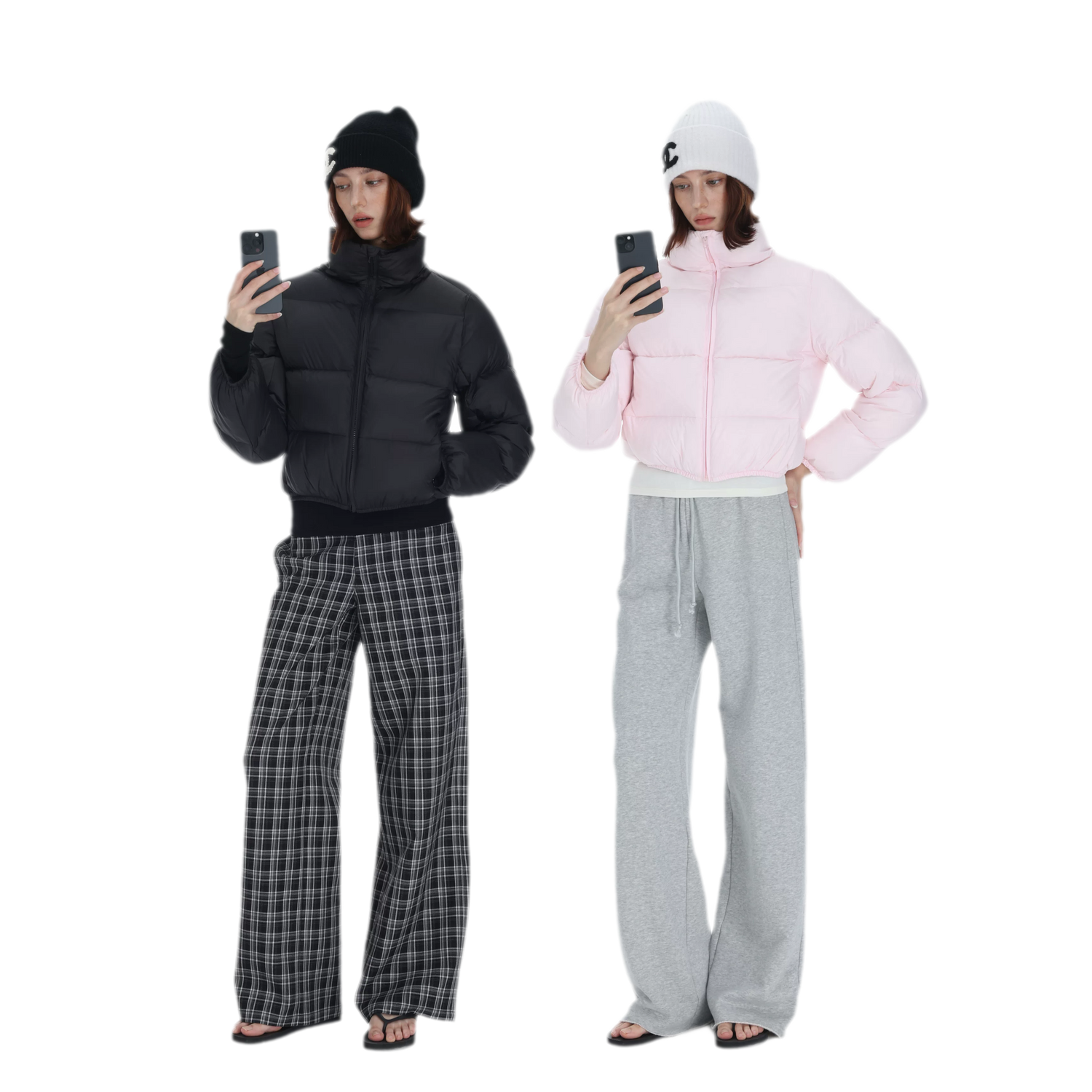 90 White Down Puffer Jacket