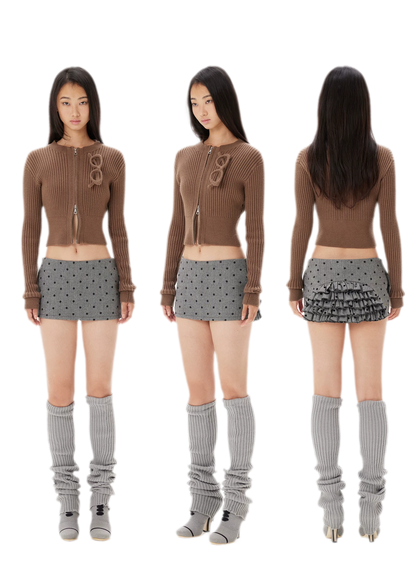 Ruffled Low-Rise Mini Skort