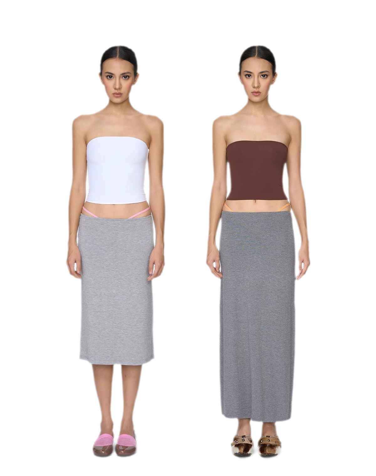 Imported Brushed Bustier Top