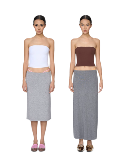 Imported Brushed Bustier Top
