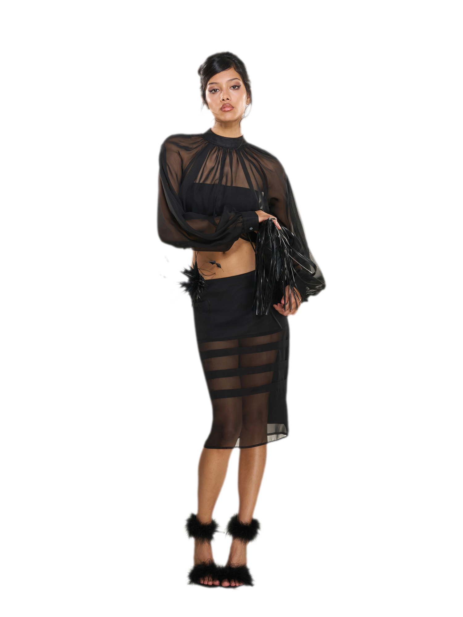 Stretch Button Bandeau Top
