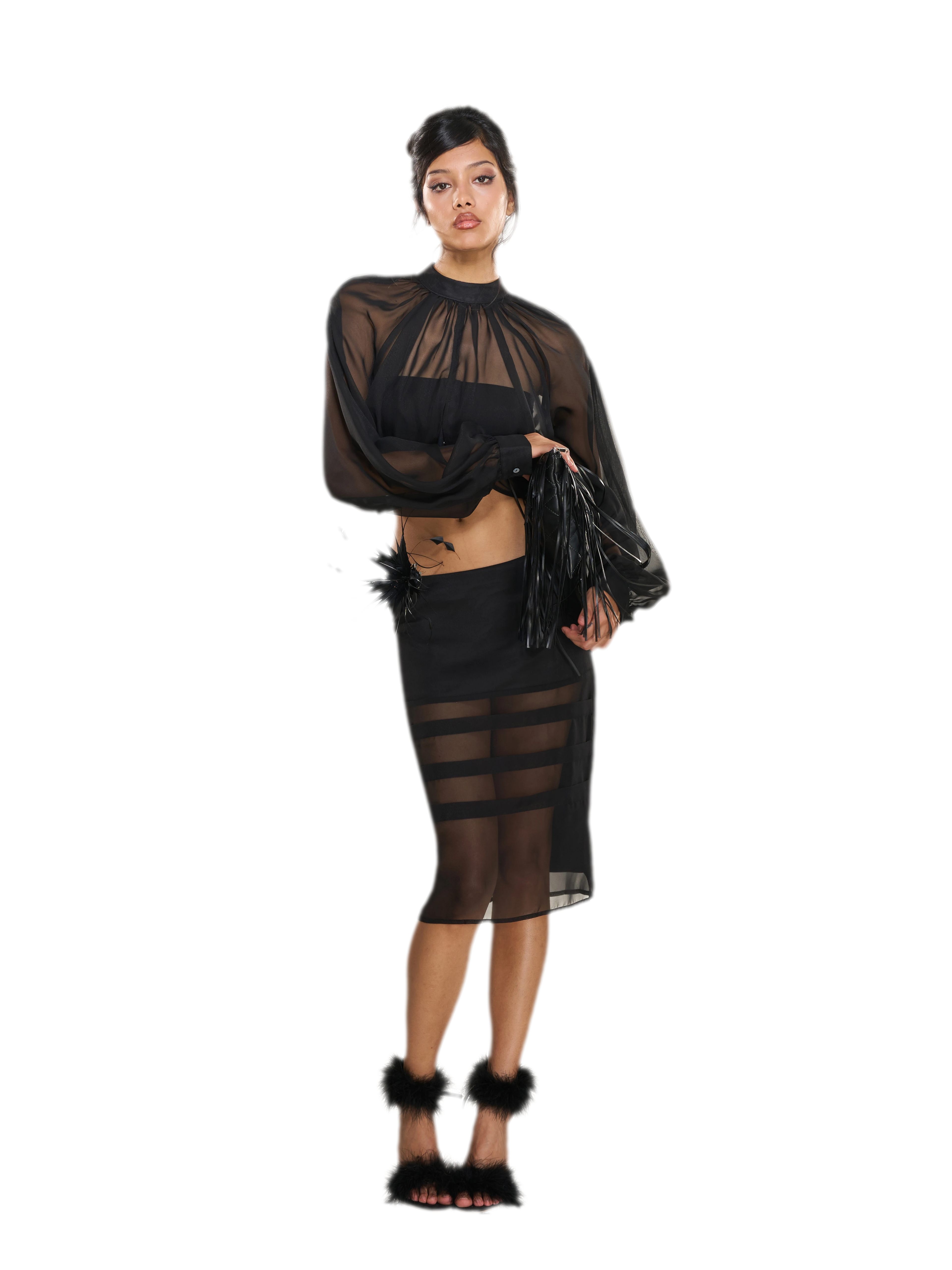 Stretch Button Bandeau Top