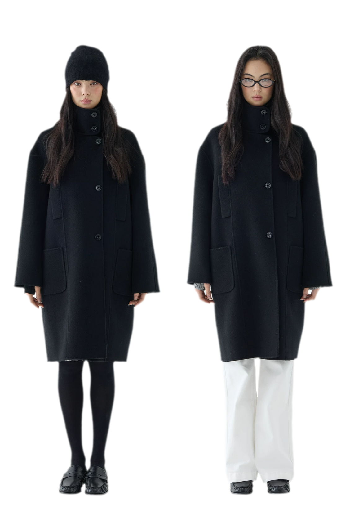 Double-Faced Cocoon Wool Coat