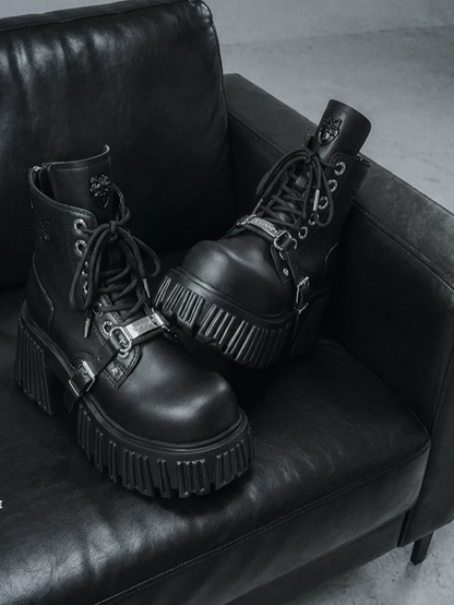 Gothic Platform Ankle Boots