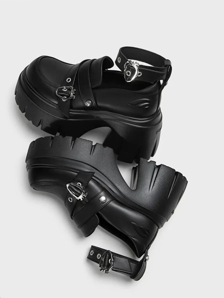 Matte Black Chunky Loafers