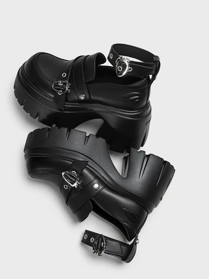 Matte Black Chunky Loafers