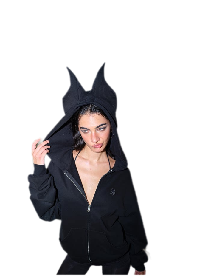 Devil Ear Zip Hoodie