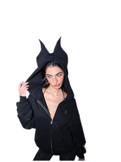 Devil Ear Zip Hoodie
