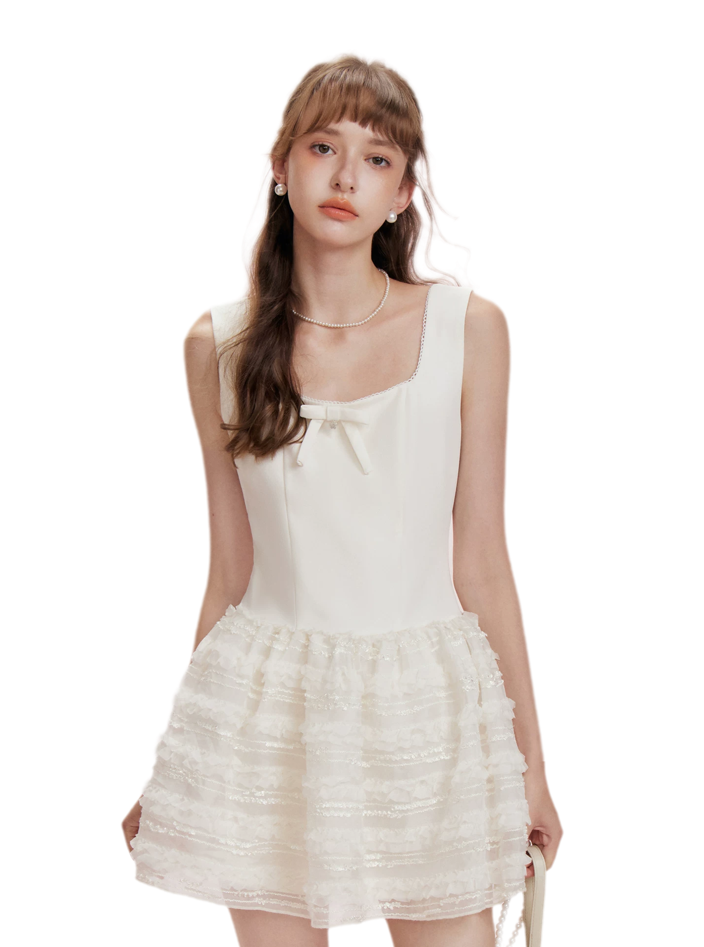 Matte Bow A-Line Dress