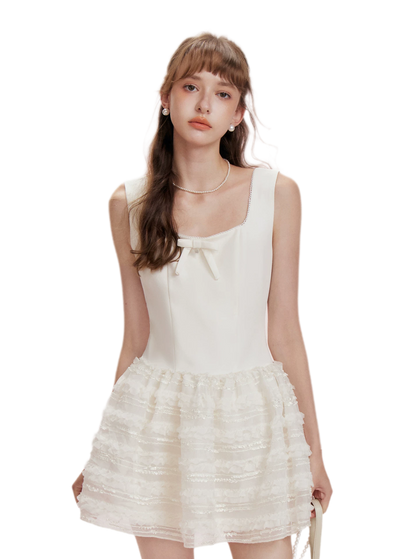 Matte Bow A-Line Dress