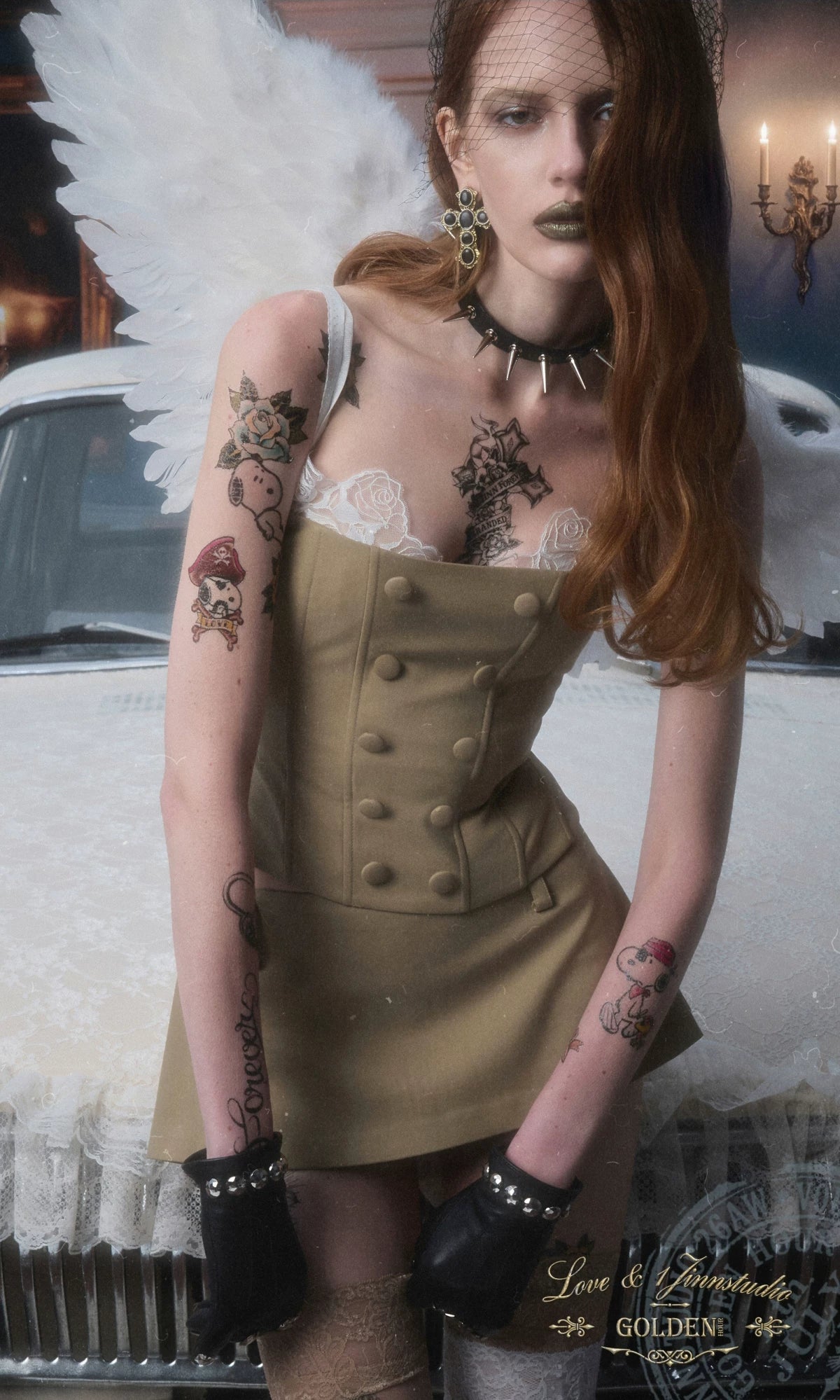 Fishbone Lace Corset Top