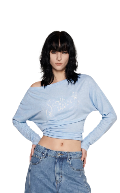 Pleated Off-Shoulder Top