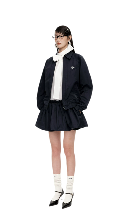 Pointed Collar Track Jacket