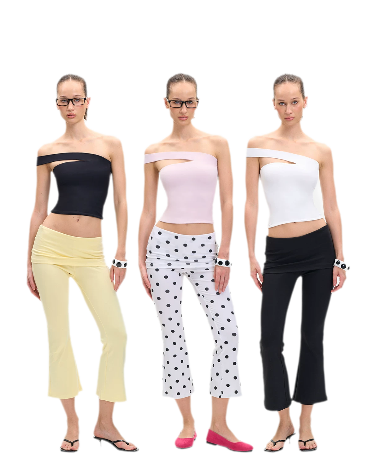 Asymmetric Strap Bustier Top
