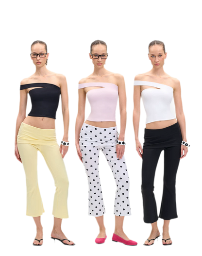 Asymmetric Strap Bustier Top