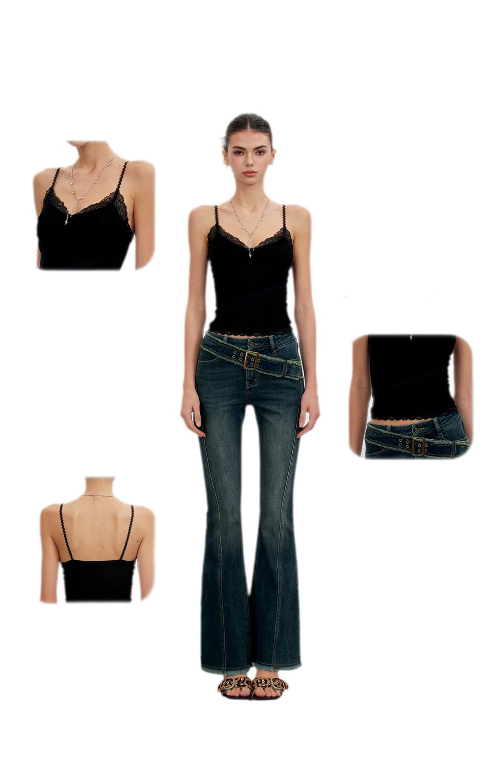 Lace Velvet Cami Top
