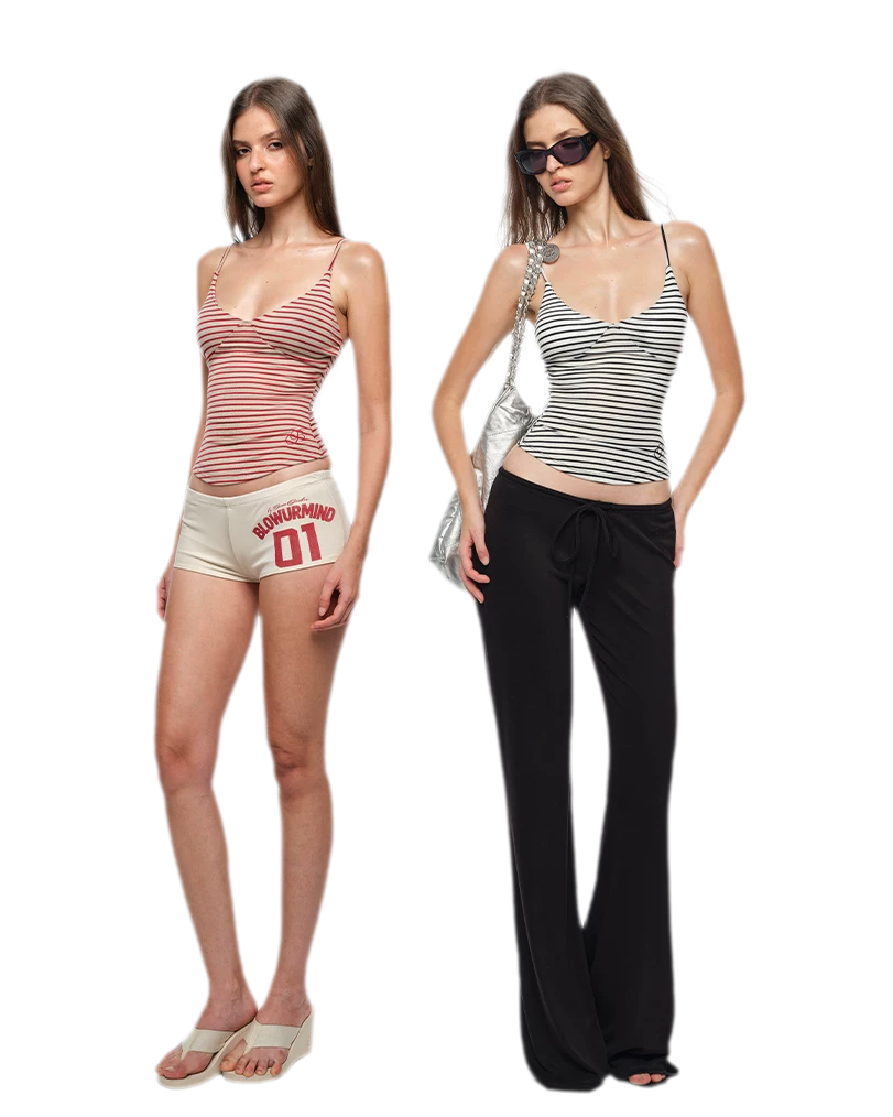 Striped Stretch Cami Top