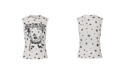 Lightweight Graffiti Print Tank Top