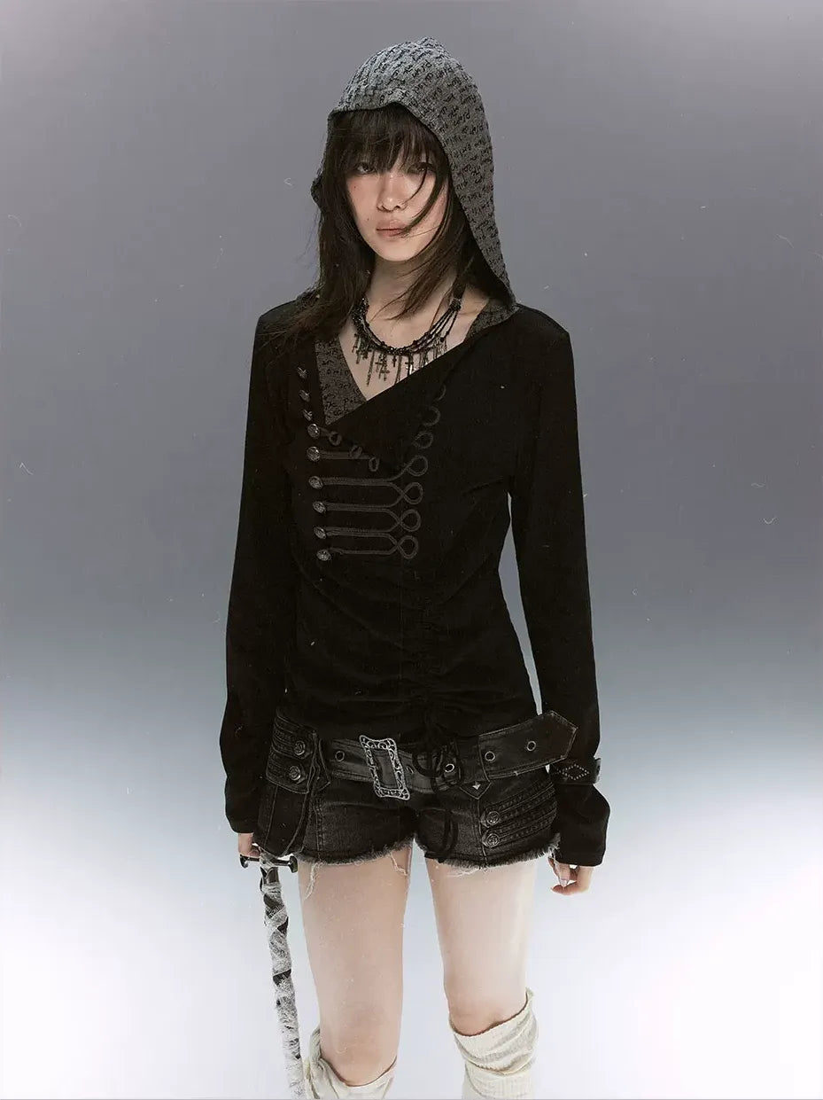 Rope-Knot Hooded Sweatshirt
