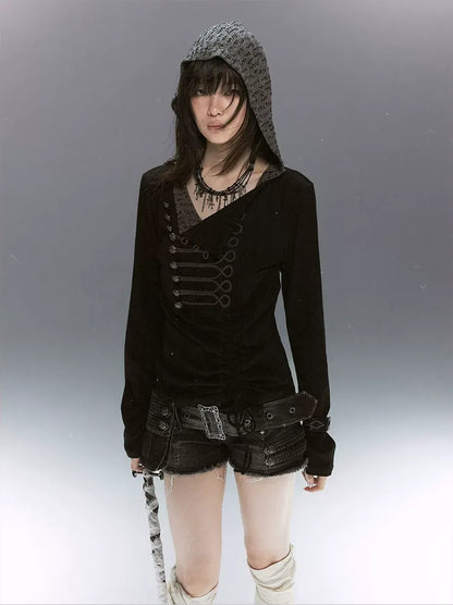 Rope-Knot Hooded Sweatshirt