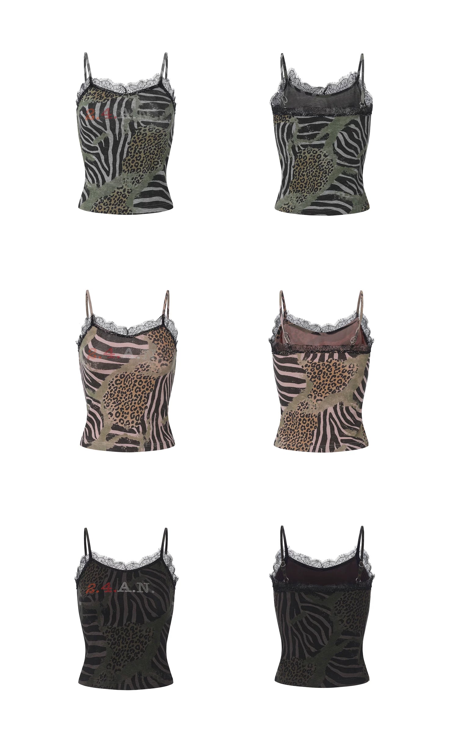 Gradient Print Camisole with Rhinestone Detail
