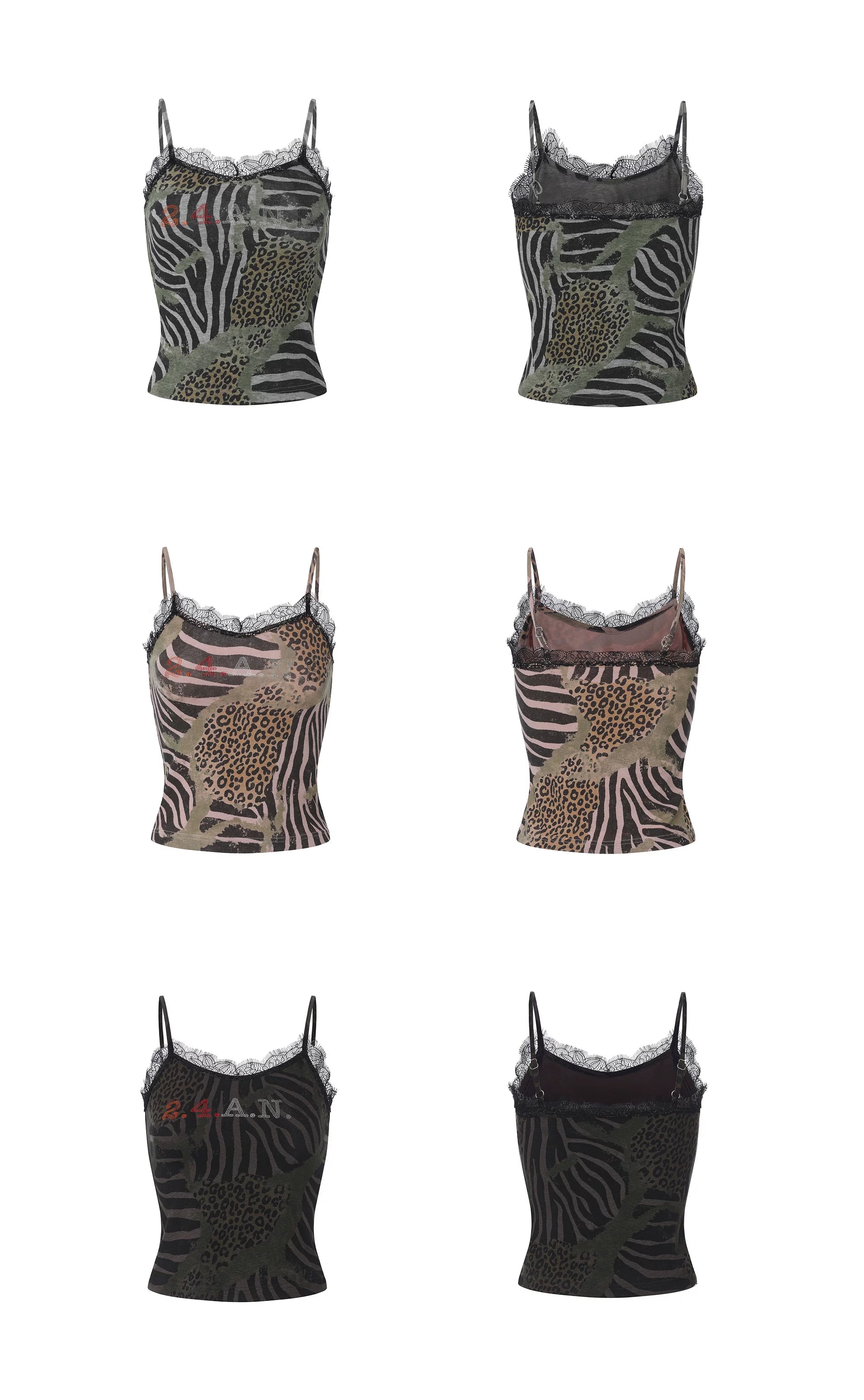 Gradient Print Camisole with Rhinestone Detail