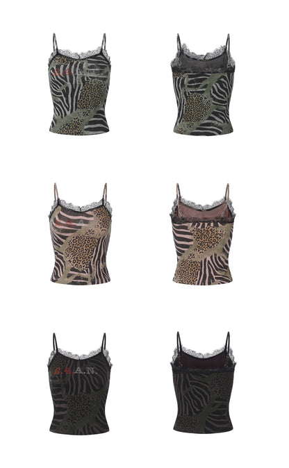 Gradient Print Camisole with Rhinestone Detail