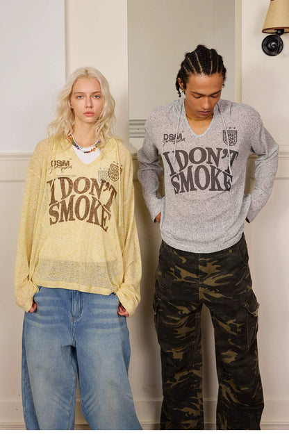 Lightweight Openwork Knit Hoodie