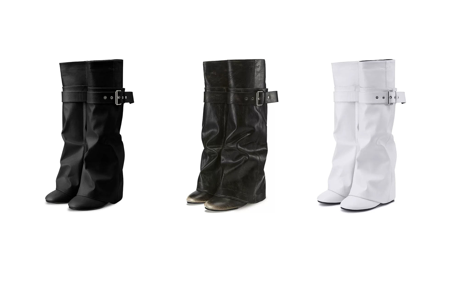 Low Heel 4cm Pants Tube Boots