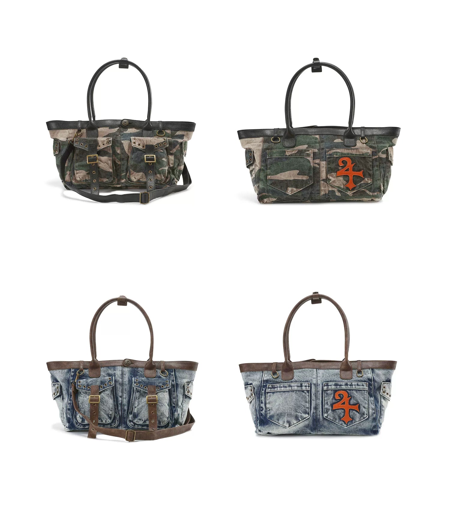 Camouflage &amp; Denim Tote Bag