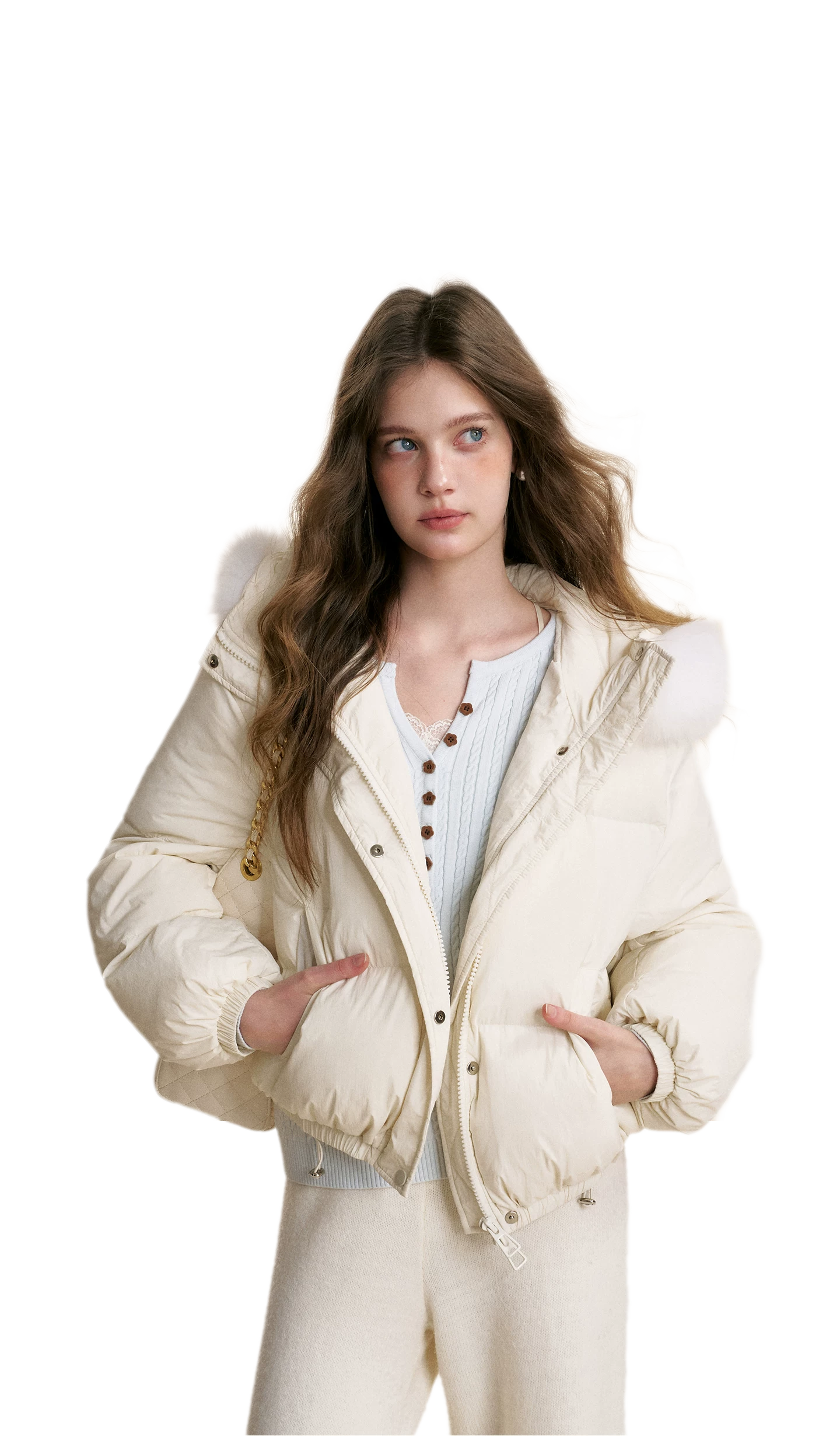 Puffer Hooded Down Jacket