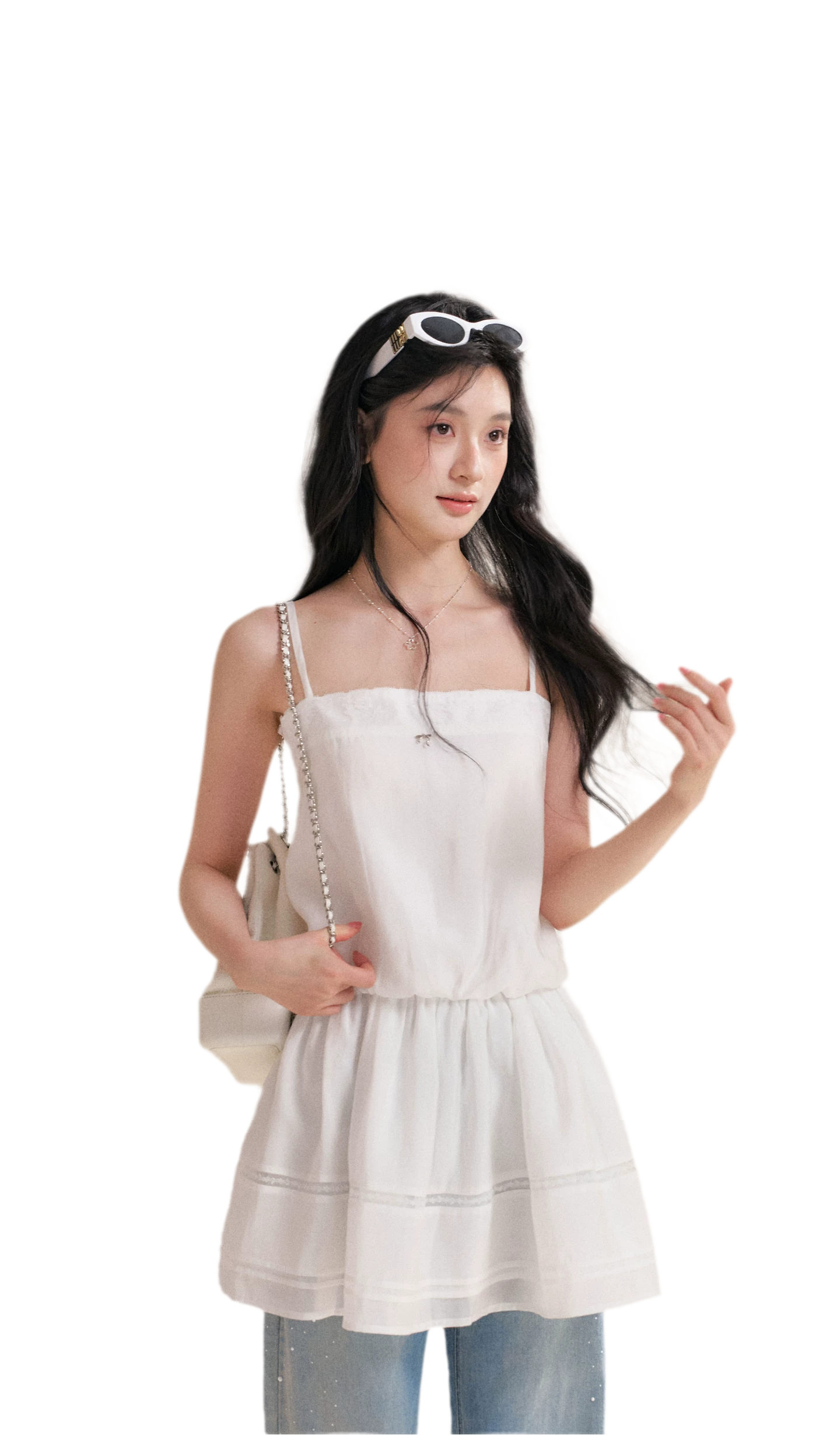 Soft Tencel Lace Dress &amp; Cardigan Set