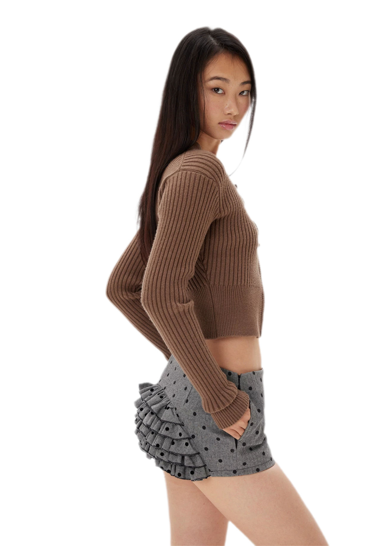 Ruffled Low-Rise Mini Skort