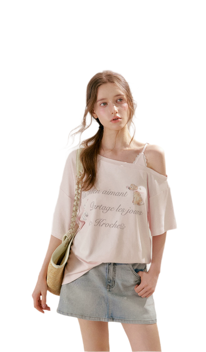 Modal Cotton Lace Tee