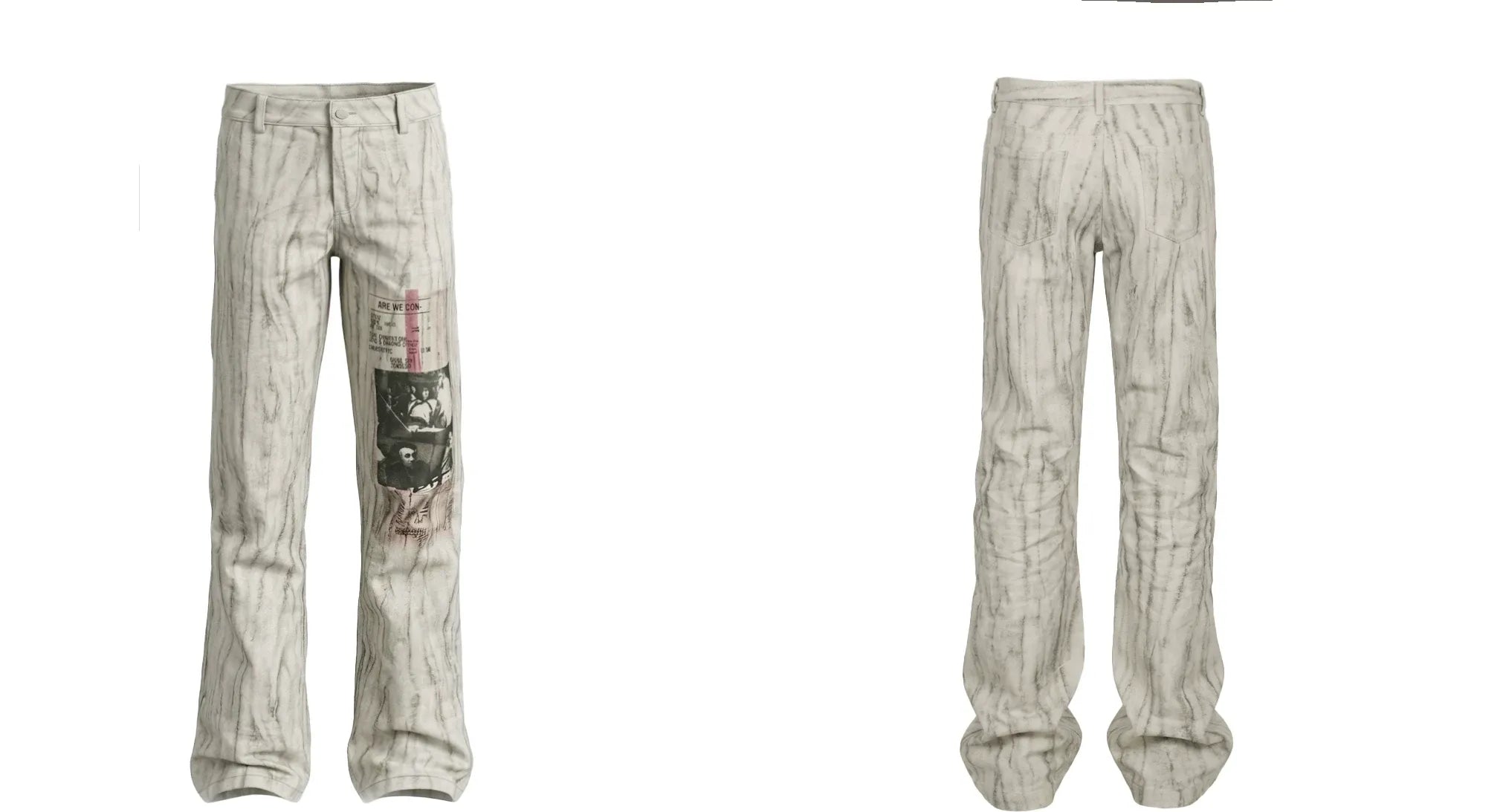 Washed Flared Low-Rise Jeans