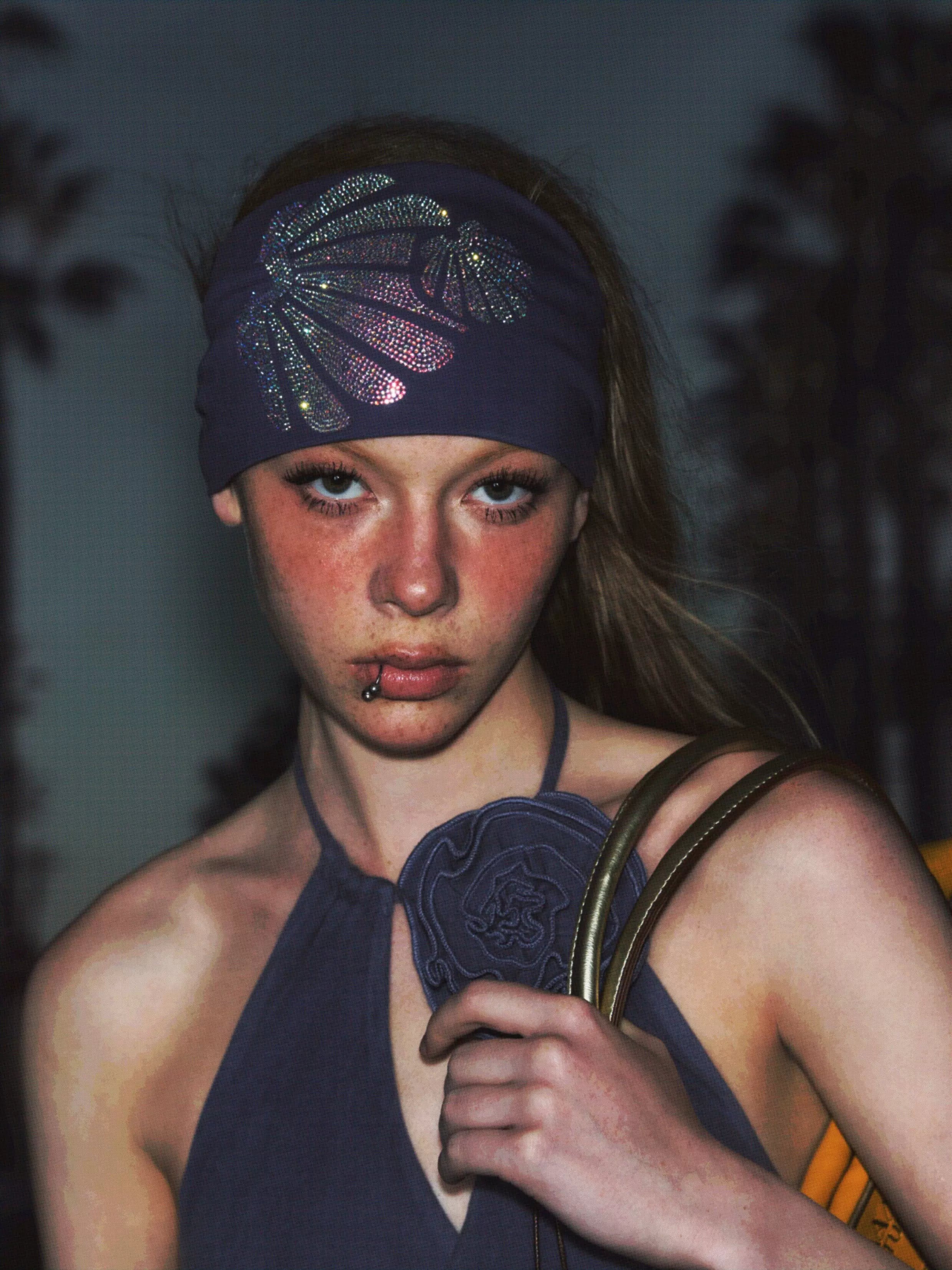 Rhinestone Cotton Headband