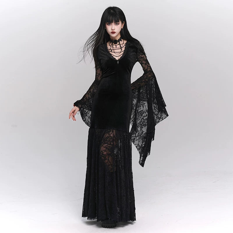 Vòng cổ choker hoa hồng phong cách Gothic