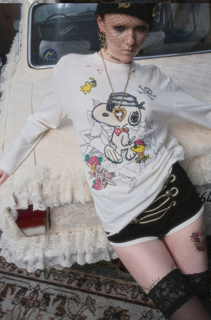 Vintage Washed Print T-Shirt