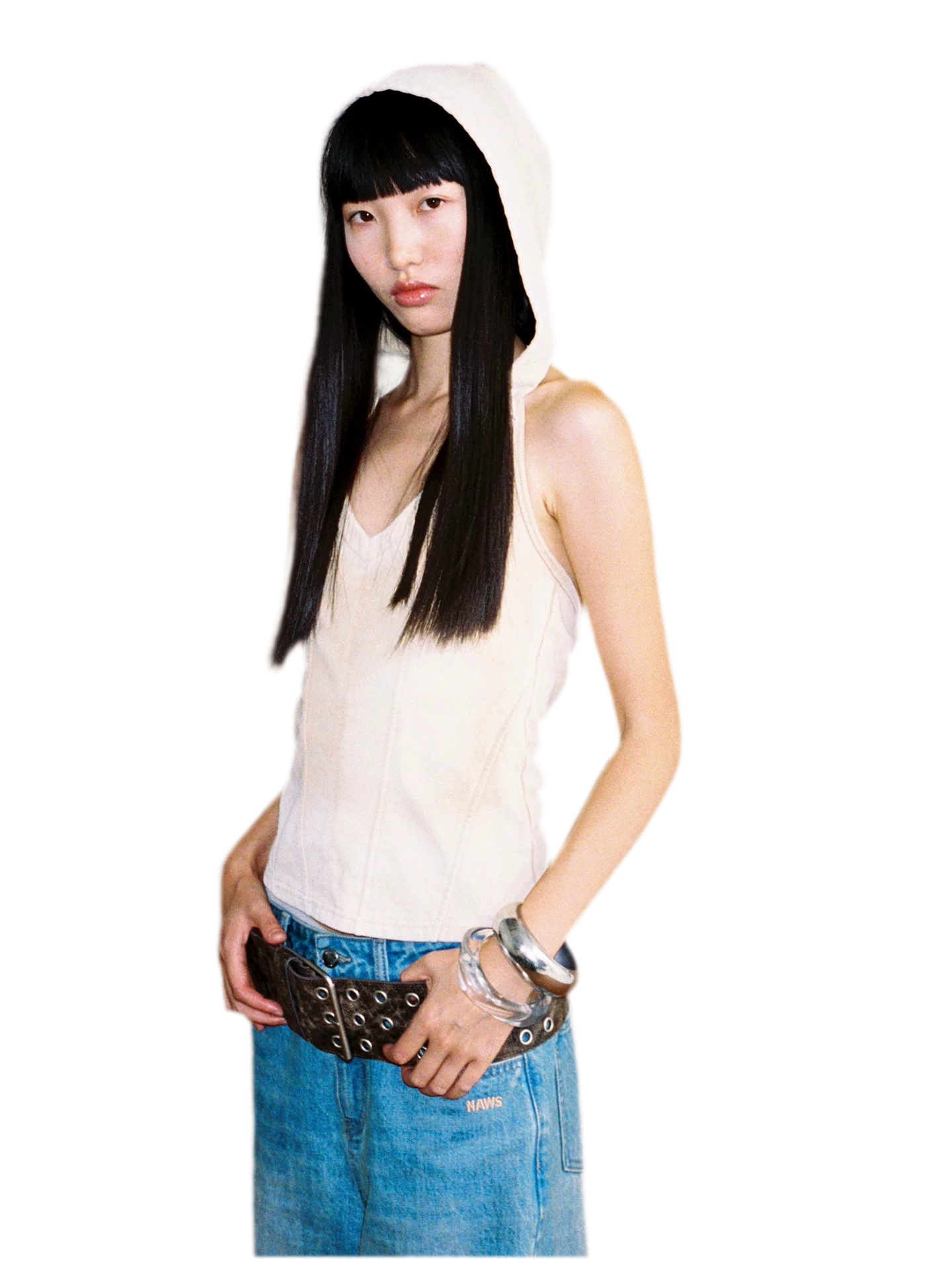 Washed Hooded Vest