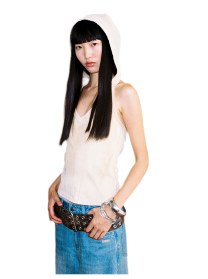 Washed Hooded Vest