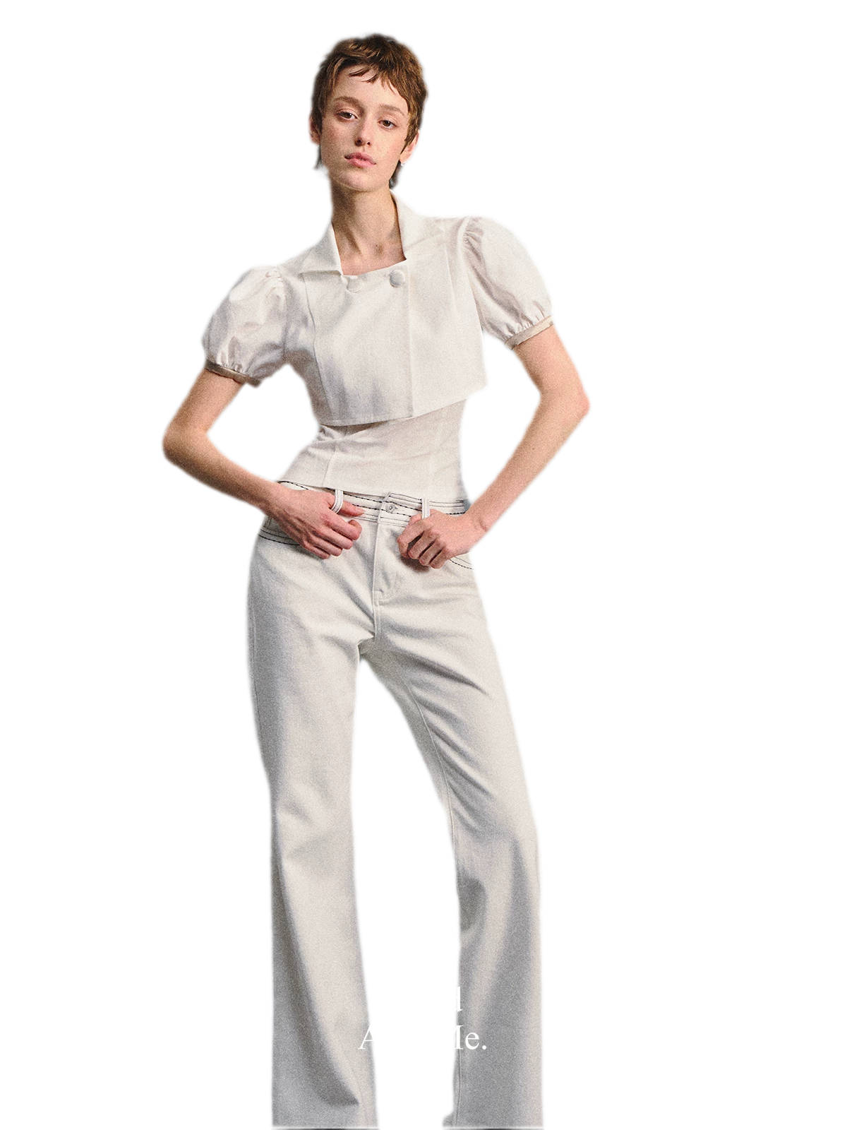Collared Two-Piece Top