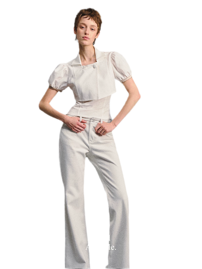 Collared Two-Piece Top