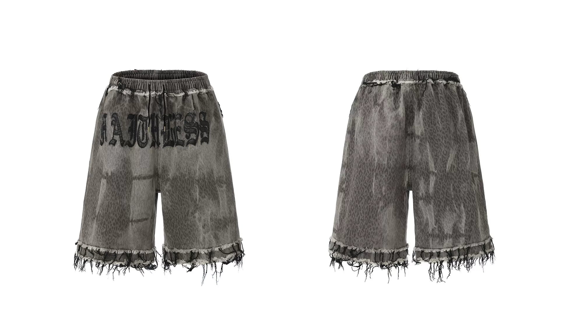 Punk Grunge Distressed Denim Shorts