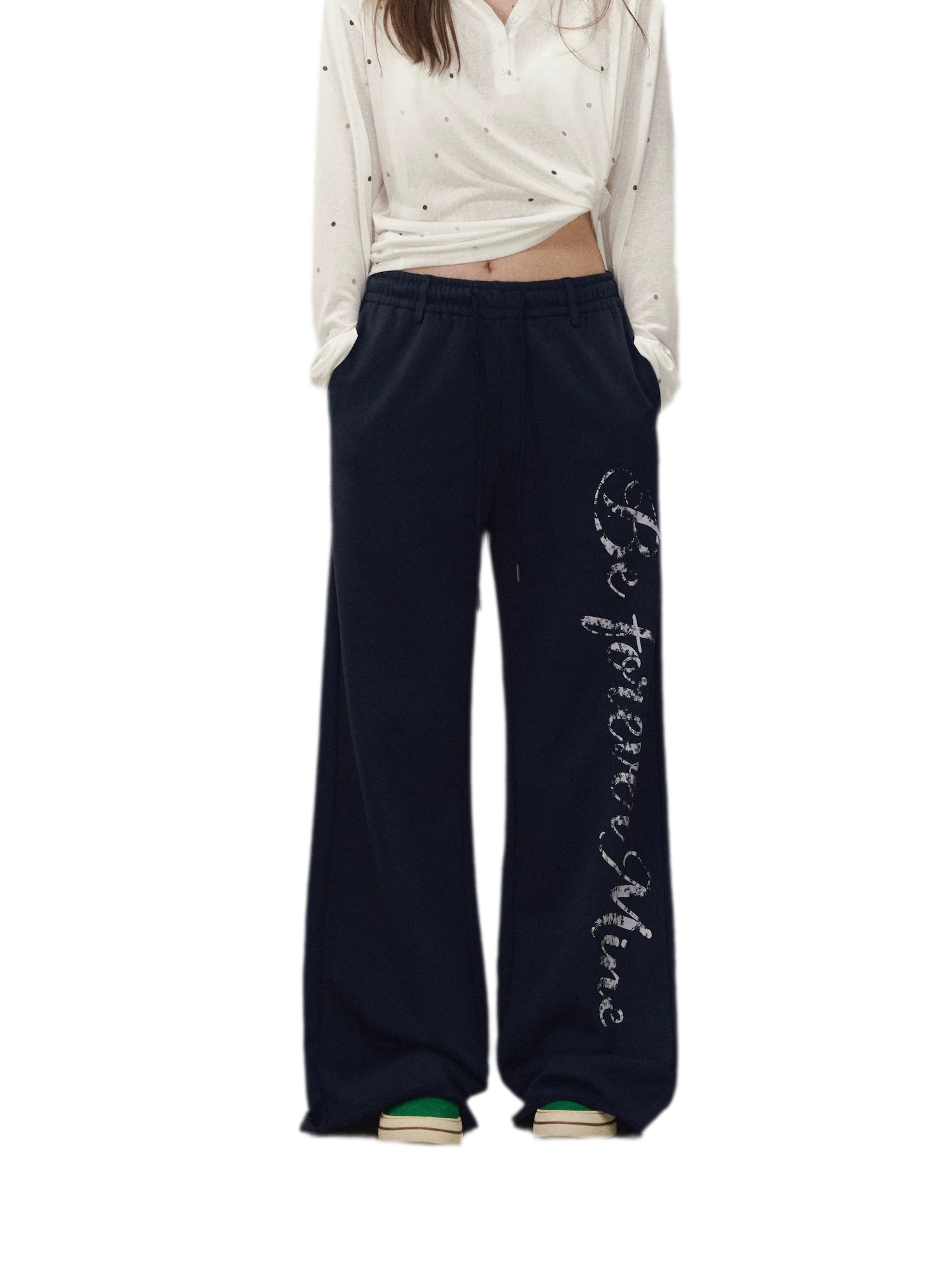 Wide-Leg Graphic Pants