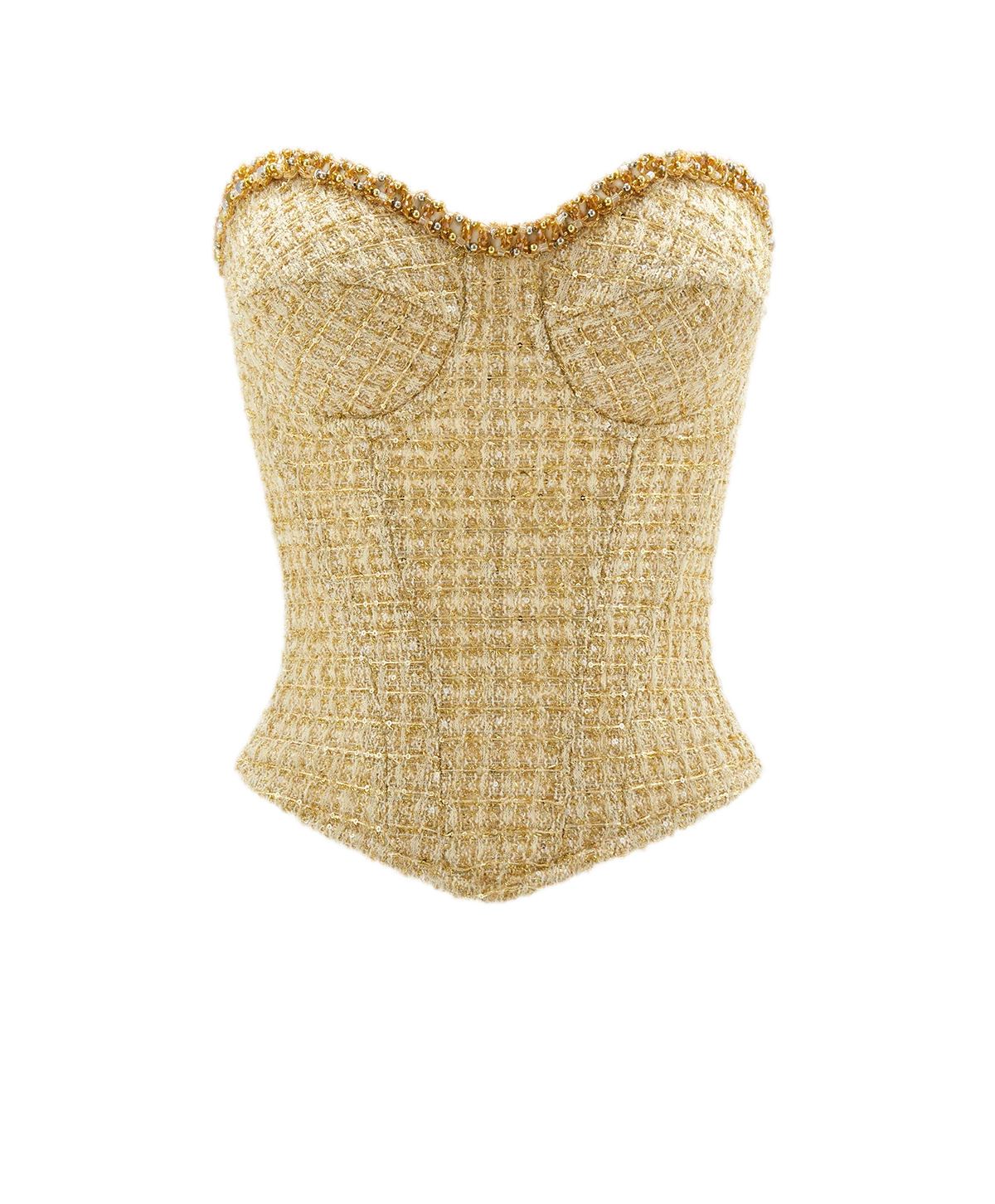 Golden Tweed Corset Set