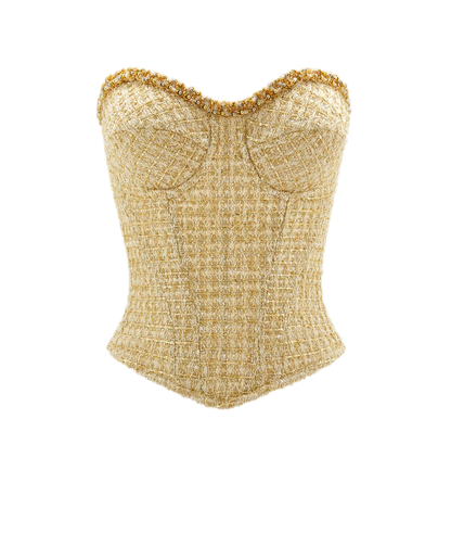 Golden Tweed Corset Set