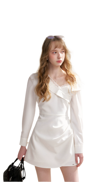 Romantic Encounter Lace Short Dress