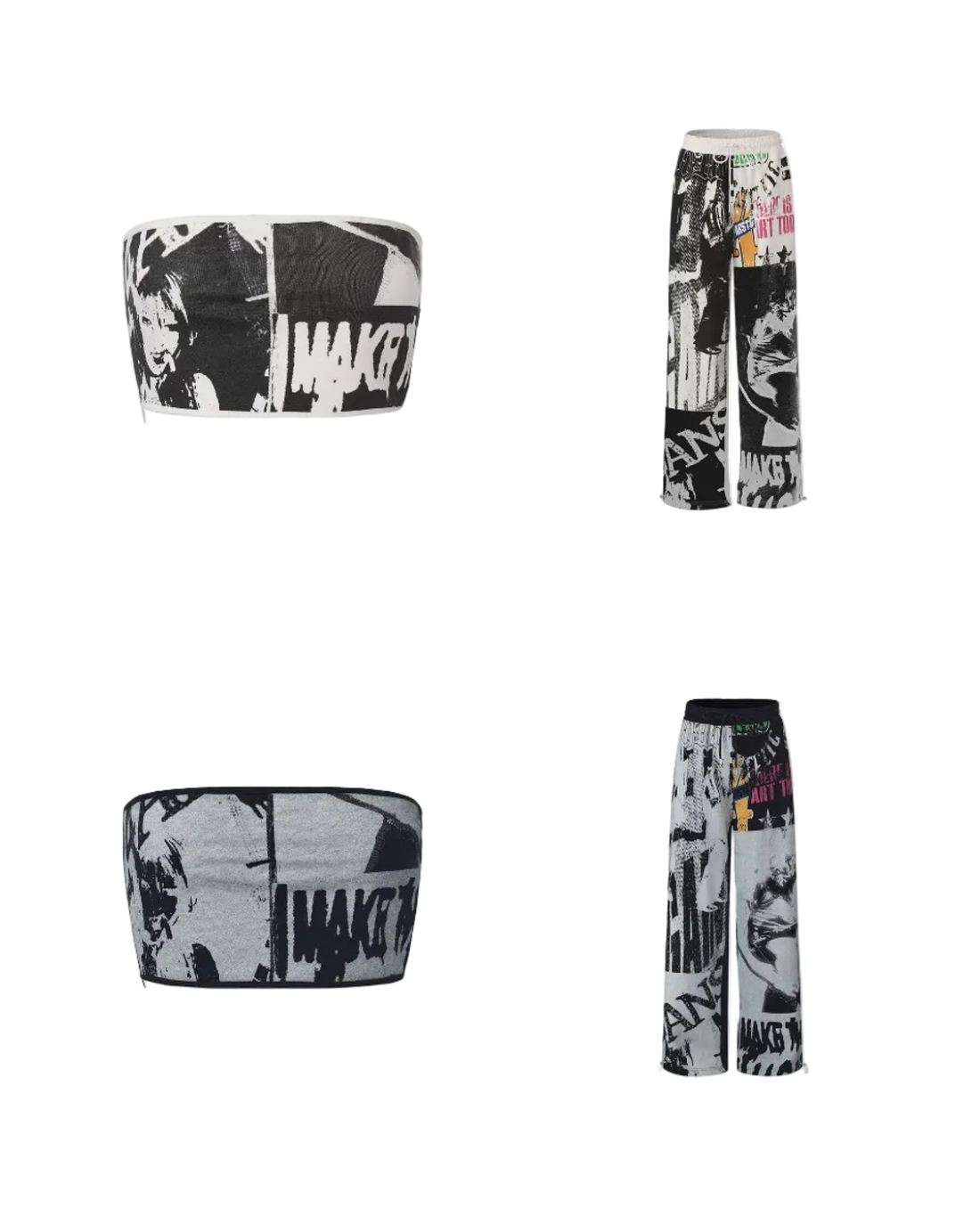24ANS Lightweight Bandeau &amp; Pants Set – Vest &amp; Tank Tops