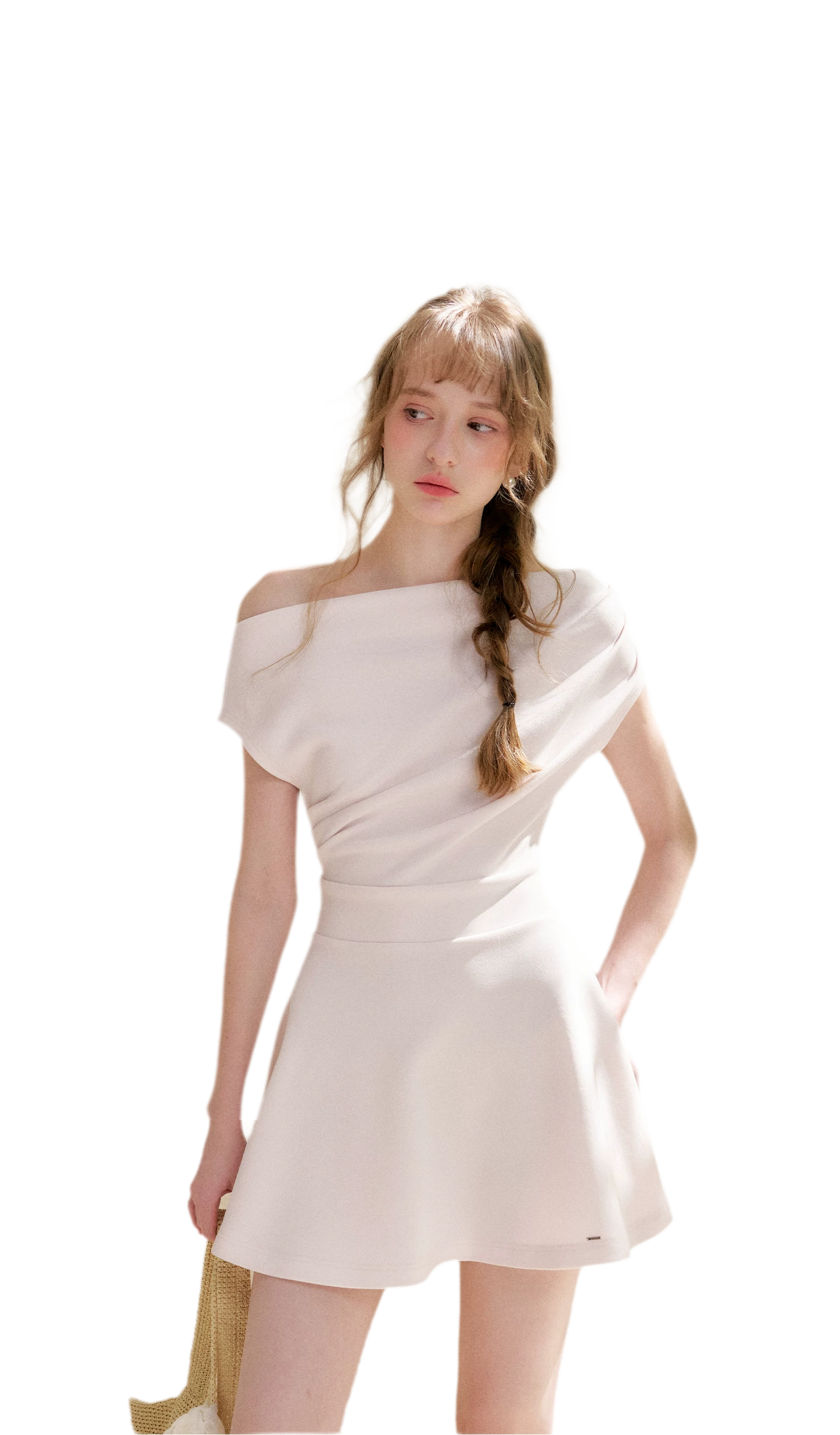 Romantic French Off-Shoulder Short Dress