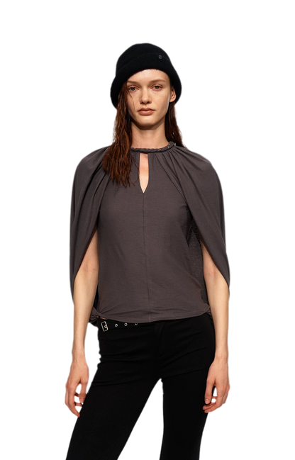 Cotton Cape Sleeve Top